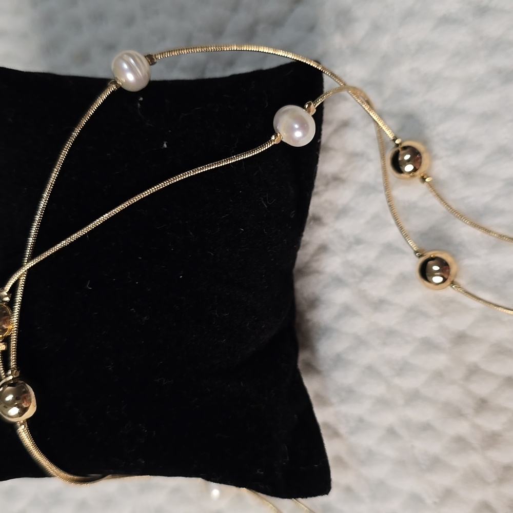 Park Lane Cheer Goldtone  & Faux Pearl Necklace
